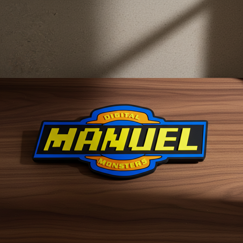 Letrero de logotipo personalizado de anime