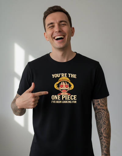 One Piece graphic t-shirt with the “One Piece I've been looking for” design