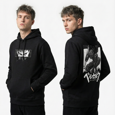 Berserk dark fantasy anime hoodie in 100% cotton