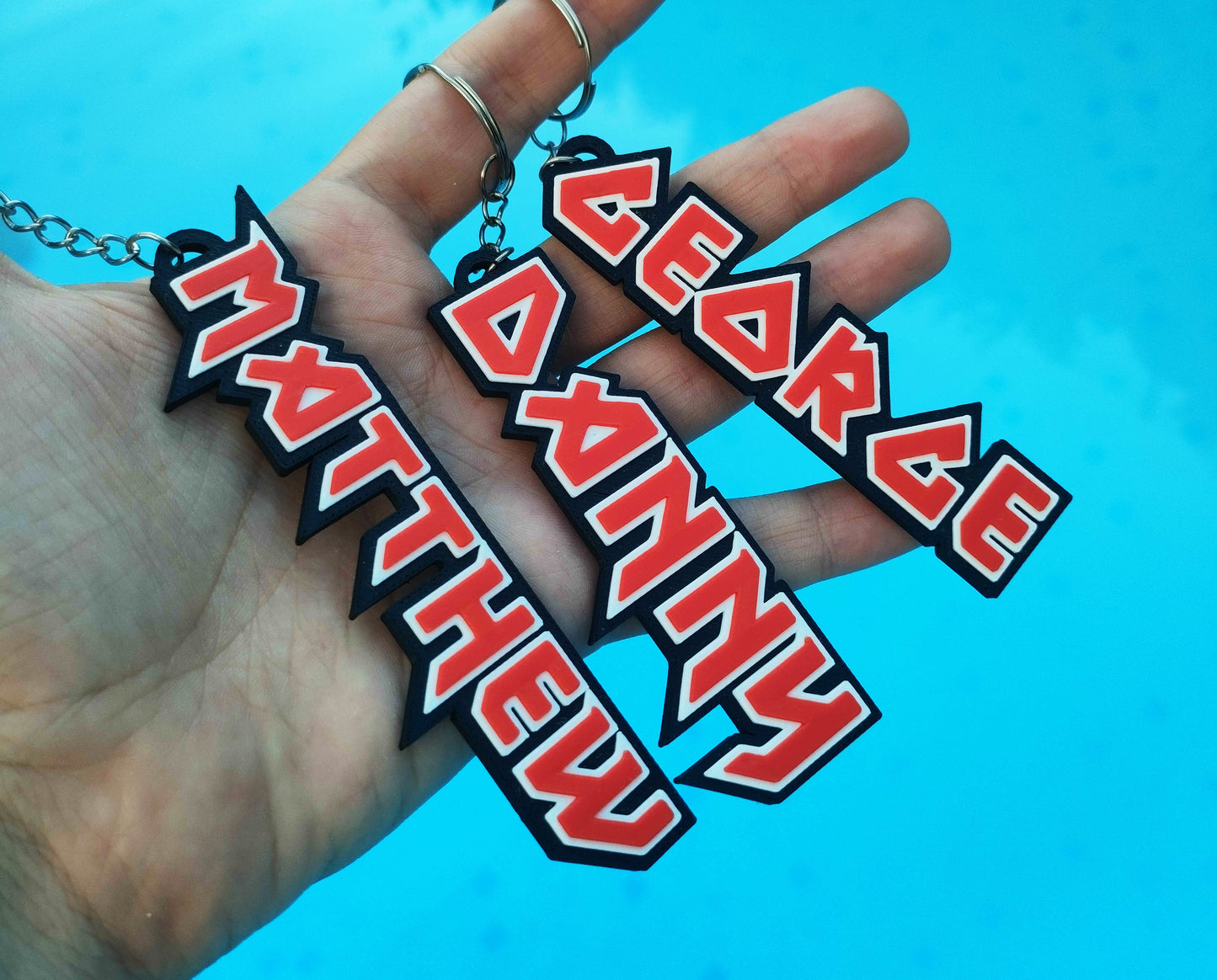 Metal Band Custom Keychain