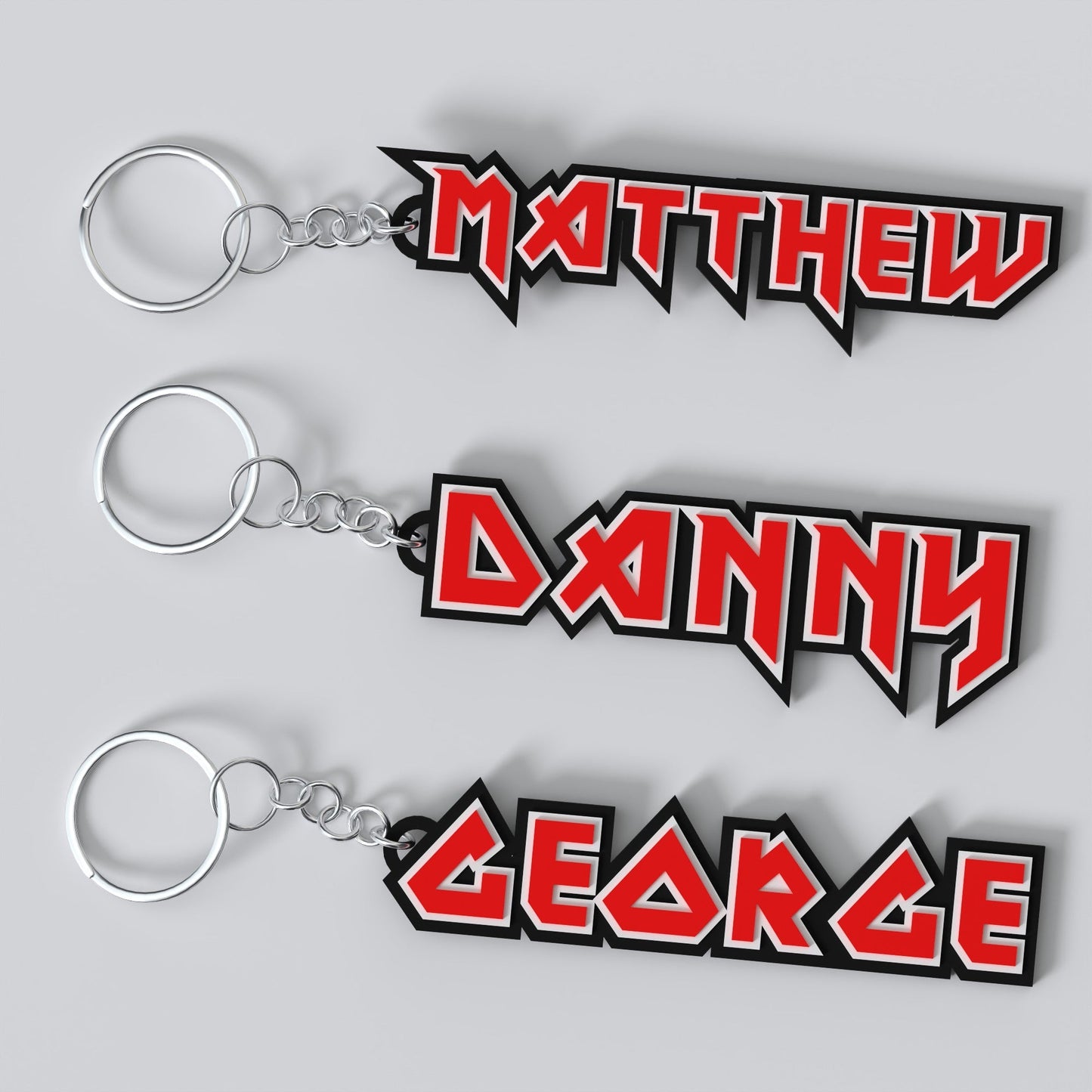 Metal Band Custom Keychain