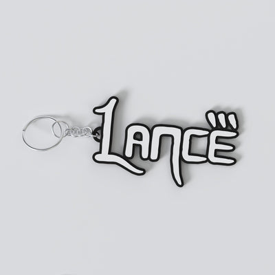 Custom Jujutsu Kaisen keychain with a personalised name in the series' lettering, made from durable PLA