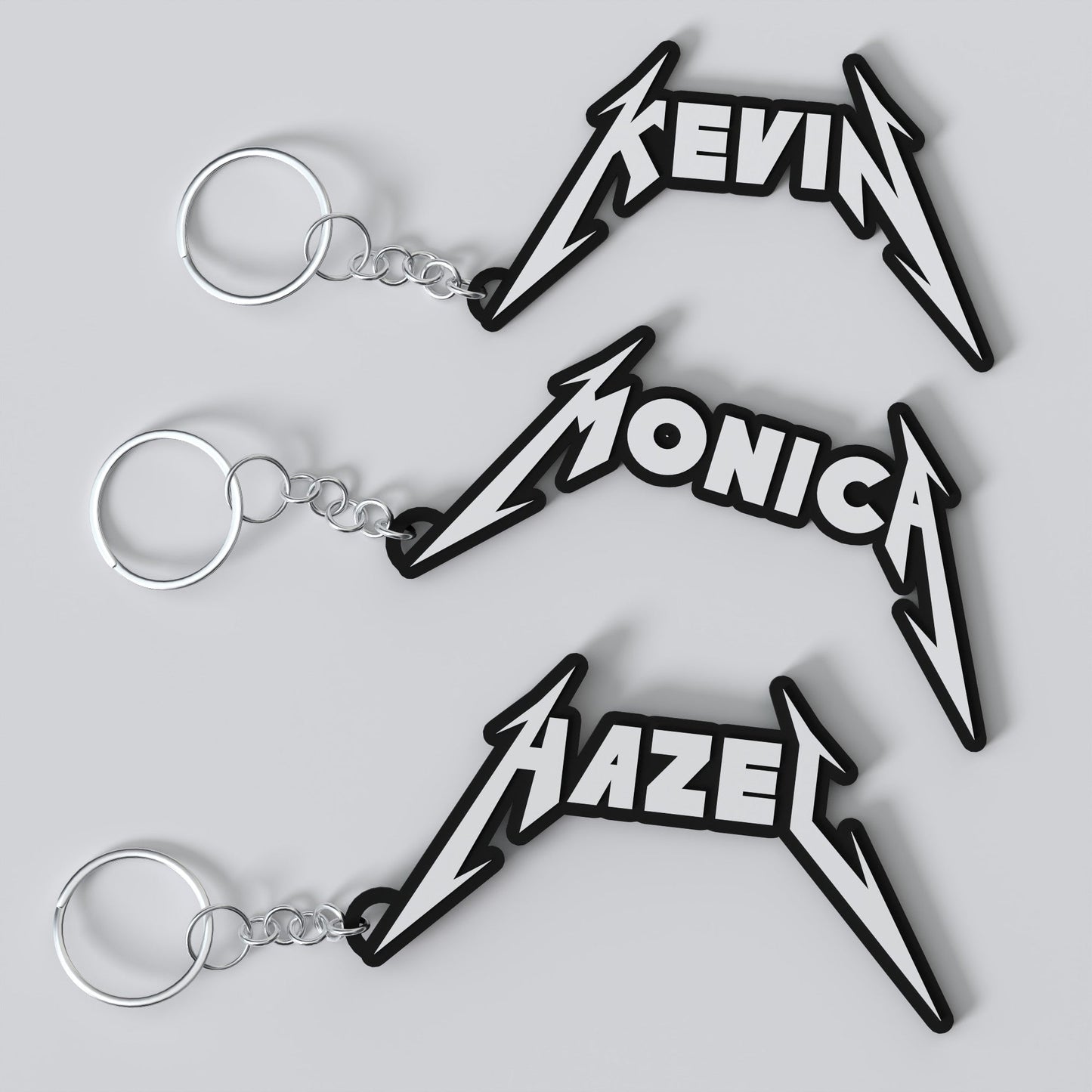 Metal Band Custom Keychain