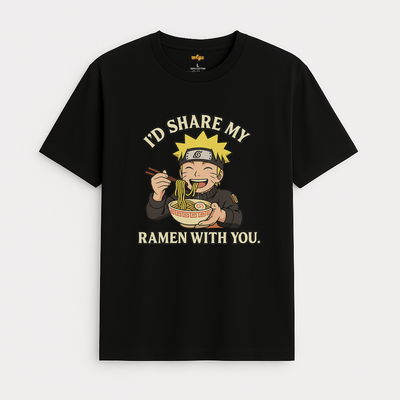 Wholesome anime ramen graphic t-shirt in 100% cotton