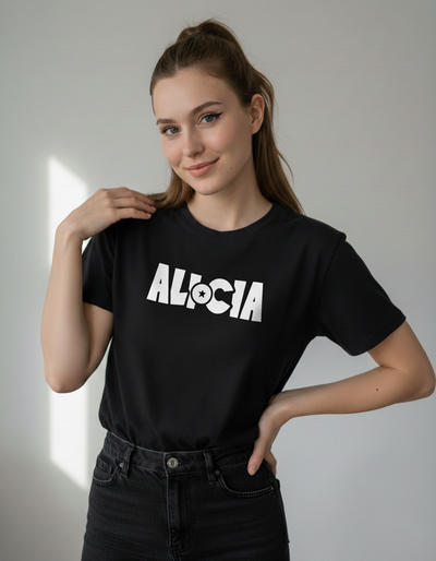 Custom Dragon Ball t-shirt in black and white with a personalised name