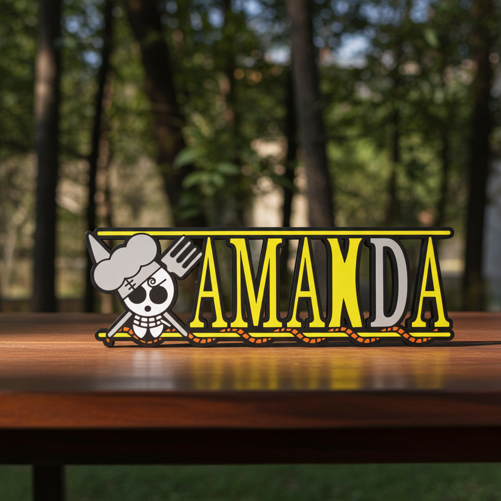 Letrero de logotipo personalizado de anime
