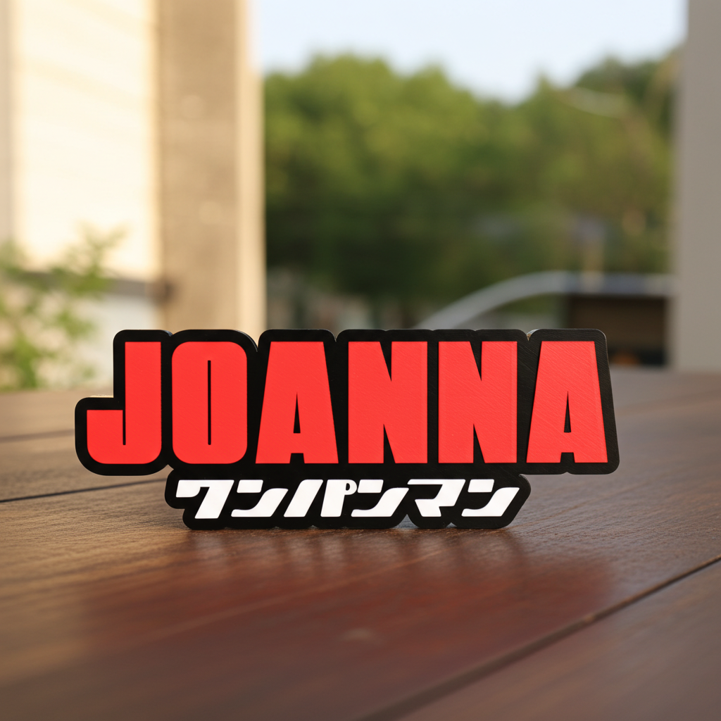 Custom One Punch Man Nameplate Sign – Personalized Hero Decor