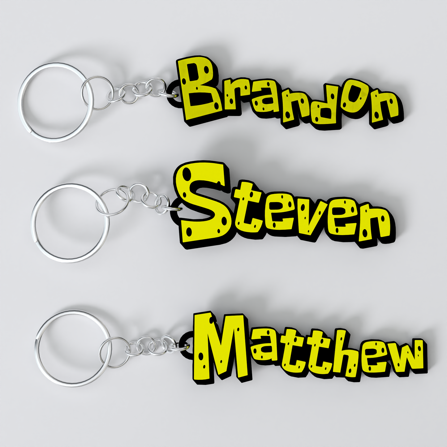 Custom SpongeBob-inspired Keychain – Personalized Cartoon Merch