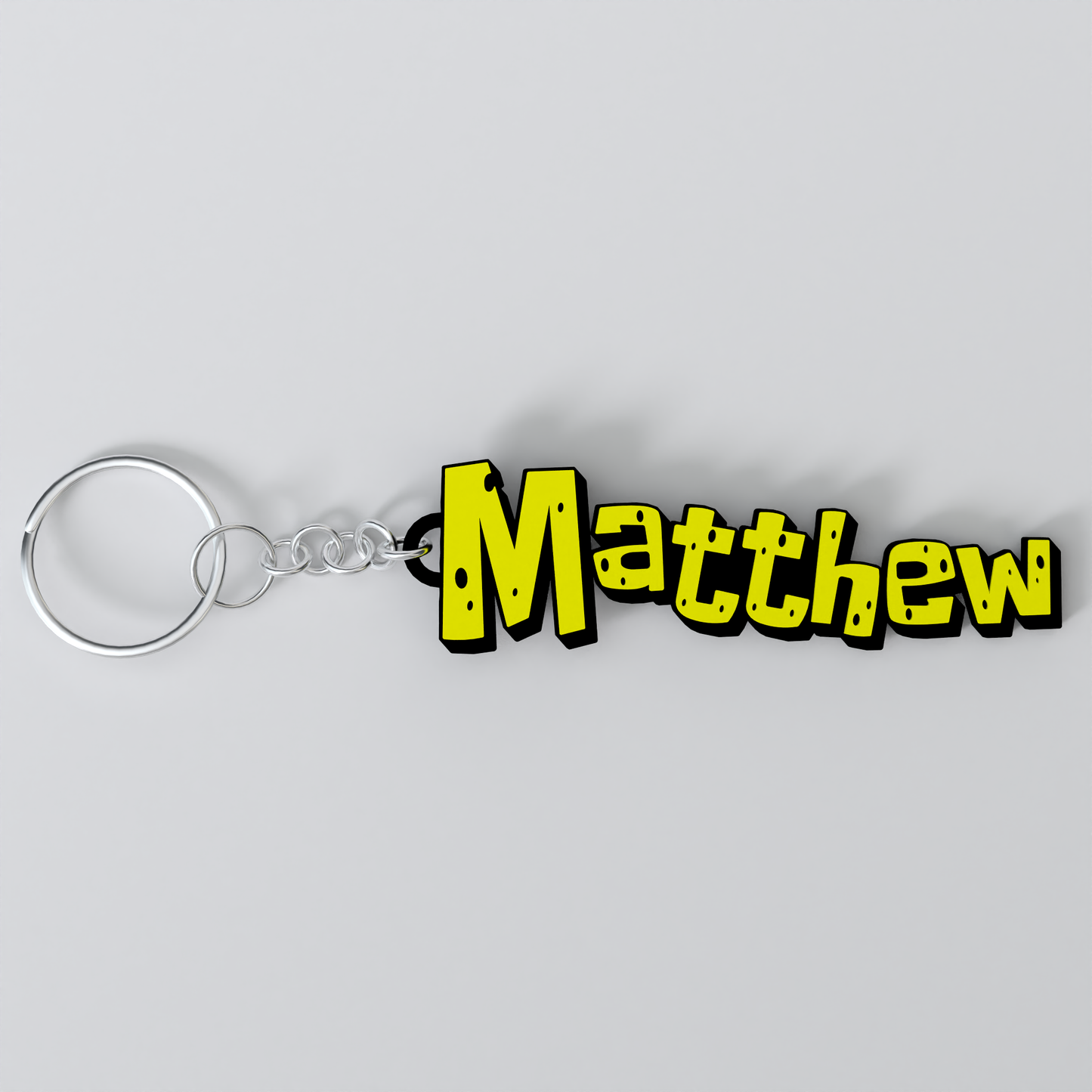 Custom SpongeBob-inspired Keychain – Personalized Cartoon Merch