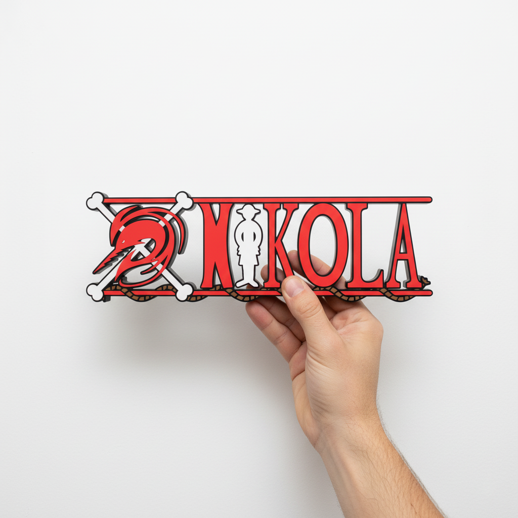 Targa Personalizzata One Piece – Decorazione Anime da Scrivania o da Parete