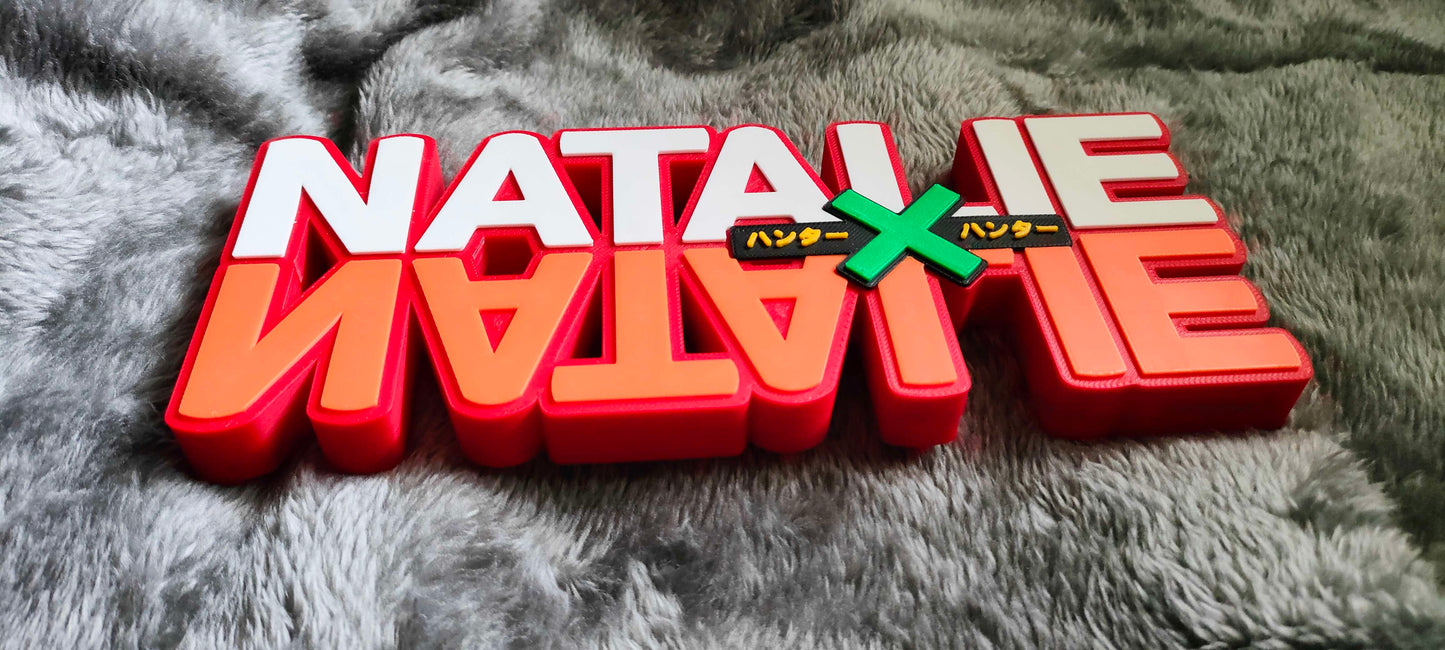 Letrero de logotipo personalizado de anime