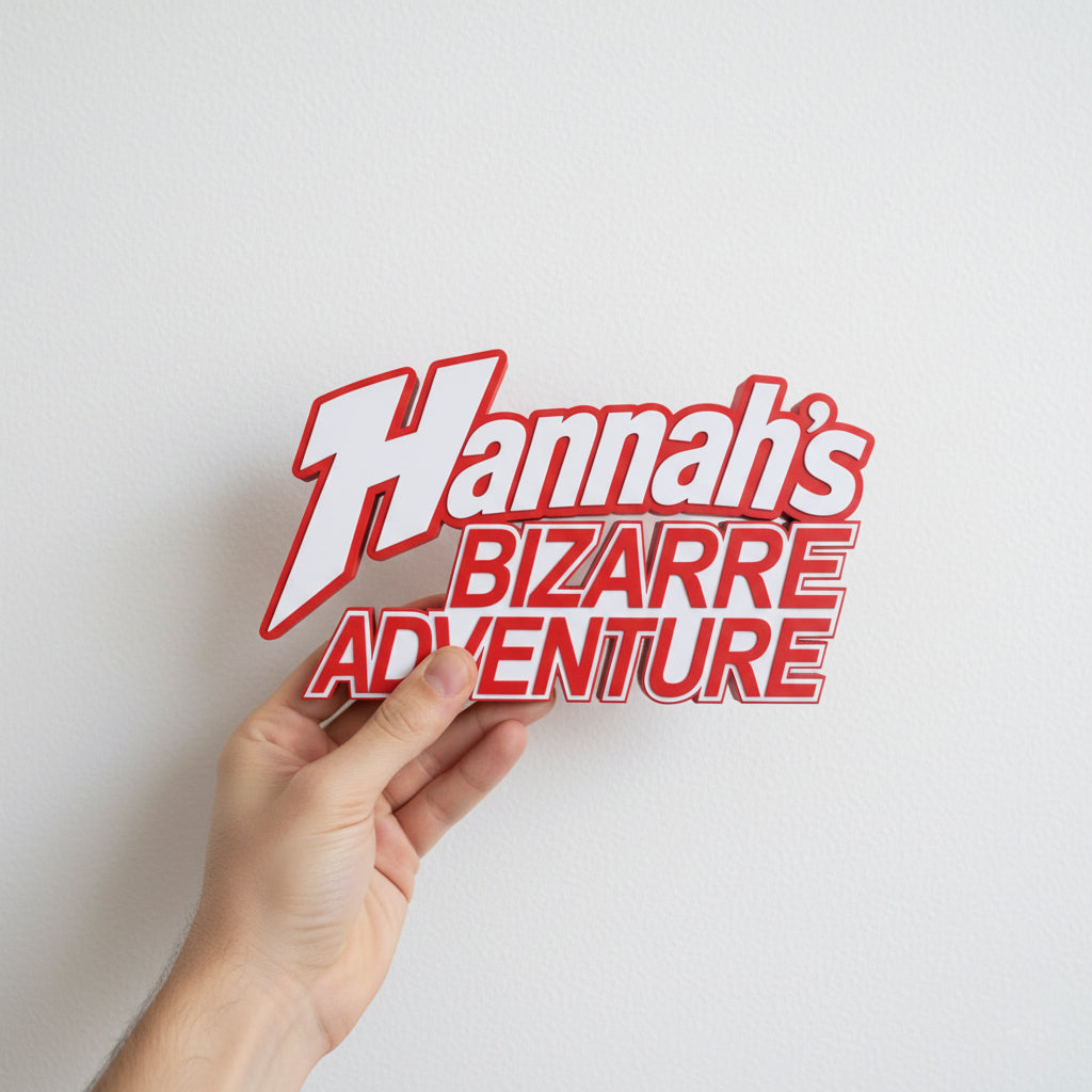 Custom JoJo's Bizarre Adventure Nameplate Sign – Personalized Stand Decor