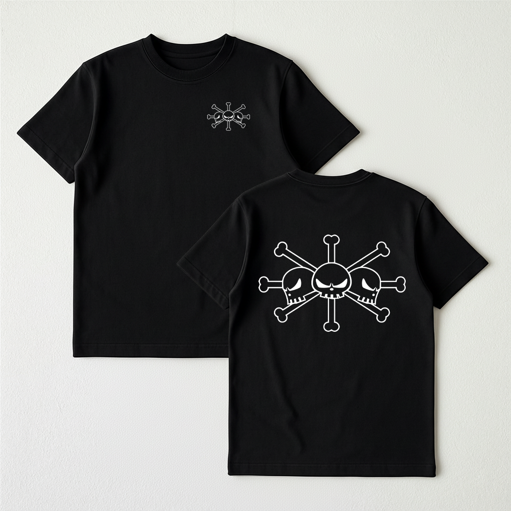 Monochromatic Jolly Roger T-Shirt (16 characters)