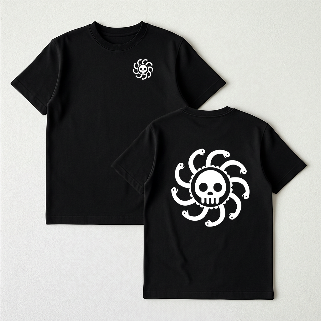 Monochromatic Jolly Roger T-Shirt (16 characters)