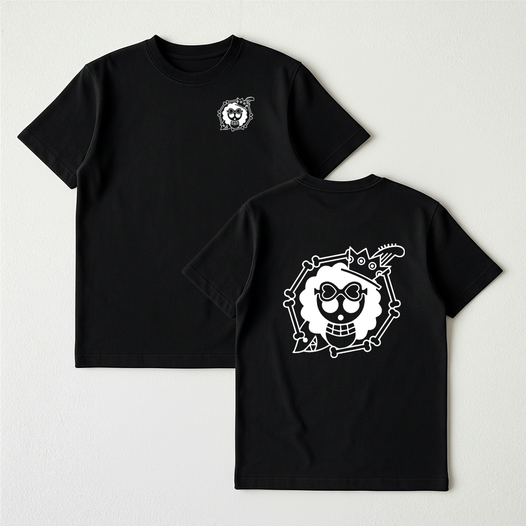 Monochromatic Jolly Roger T-Shirt (16 characters)