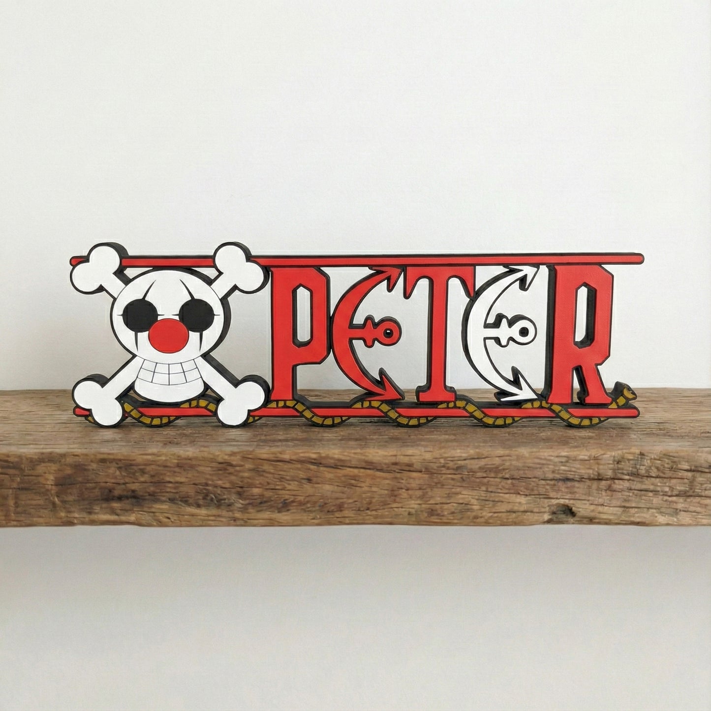 Custom One Piece Nameplate Sign – Personalized Anime Desk or Wall Decor