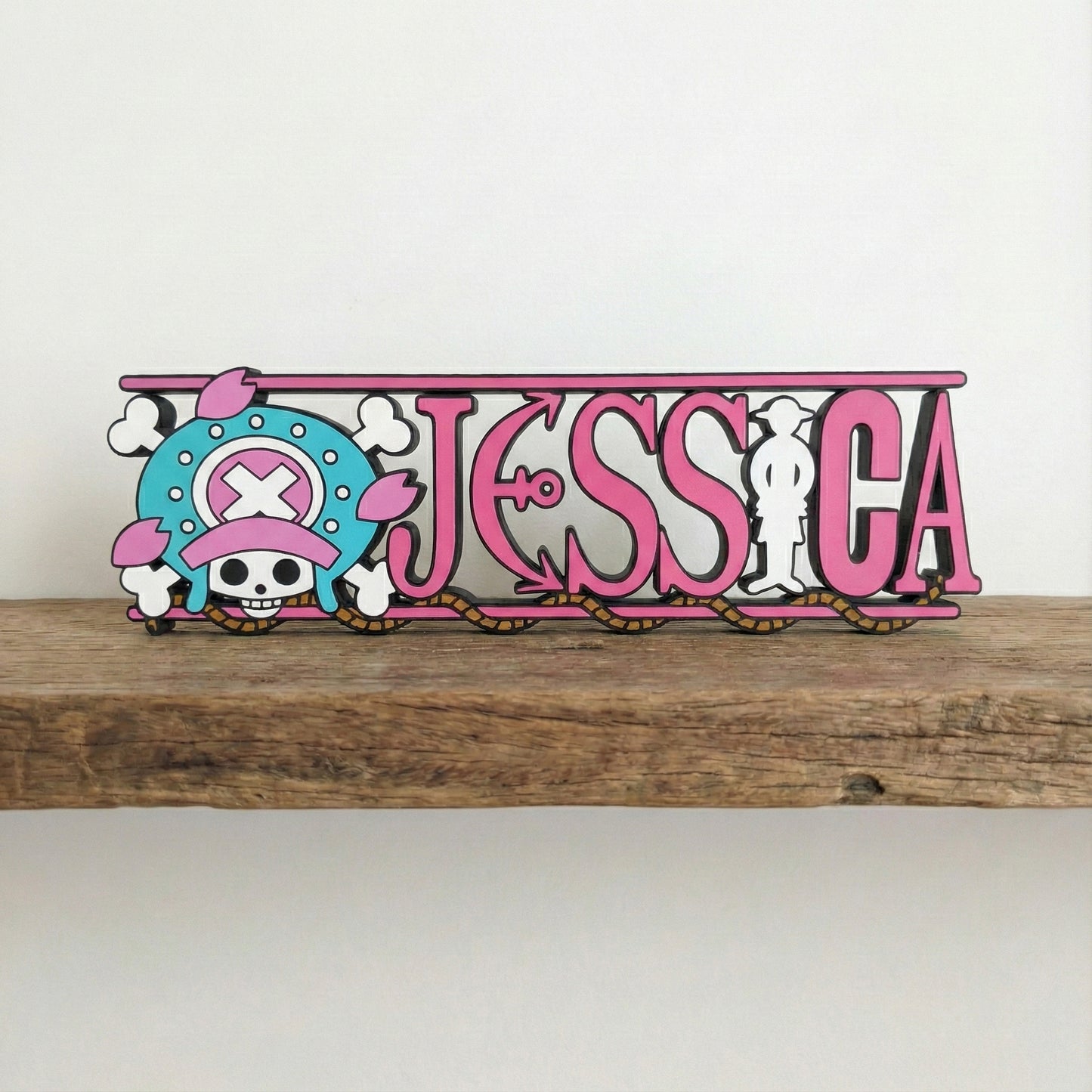 Custom One Piece Nameplate Sign – Personalized Anime Desk or Wall Decor