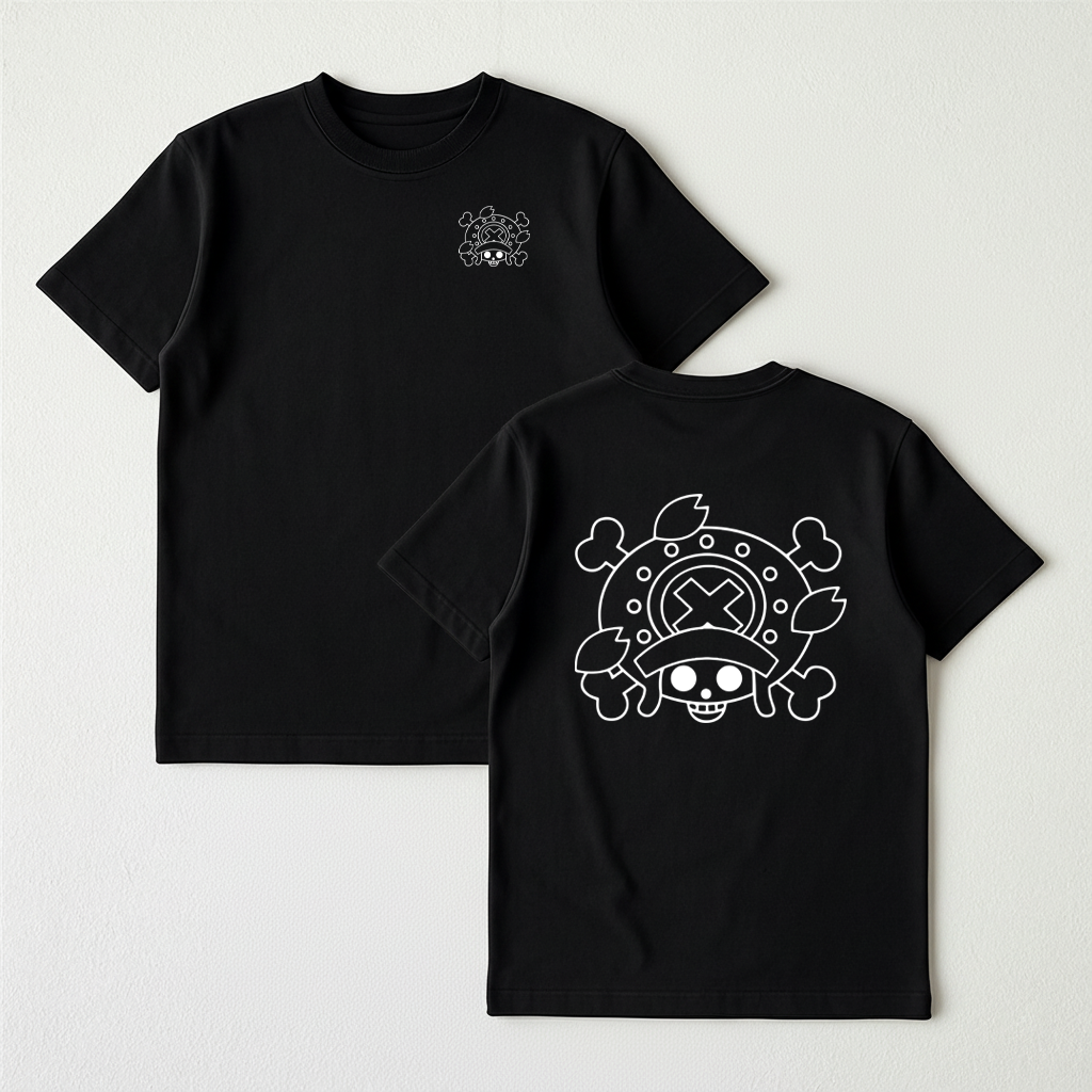 Monochromatic Jolly Roger T-Shirt (16 characters)