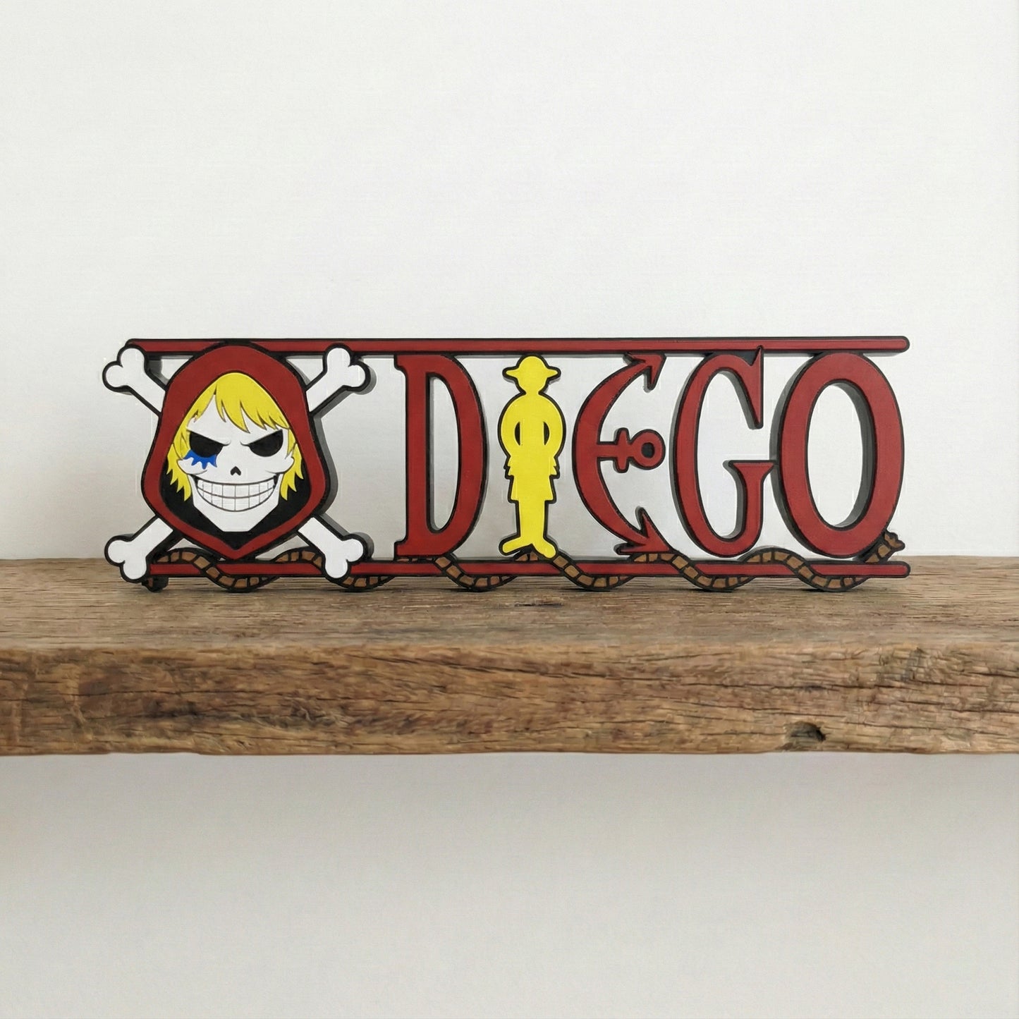 Custom One Piece Nameplate Sign – Personalized Anime Desk or Wall Decor