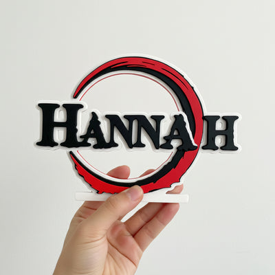 Custom Demon Slayer Nameplate Sign – Personalized 3D Decor