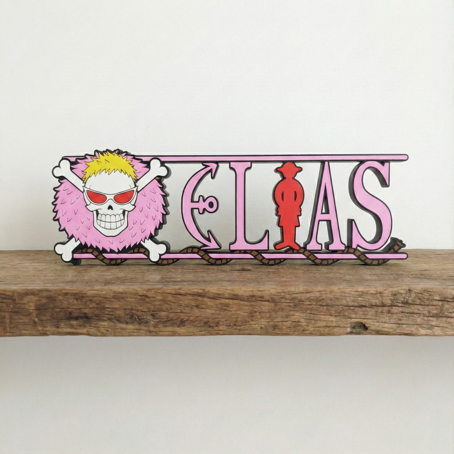 Custom One Piece Nameplate Sign – Personalized Anime Desk or Wall Decor