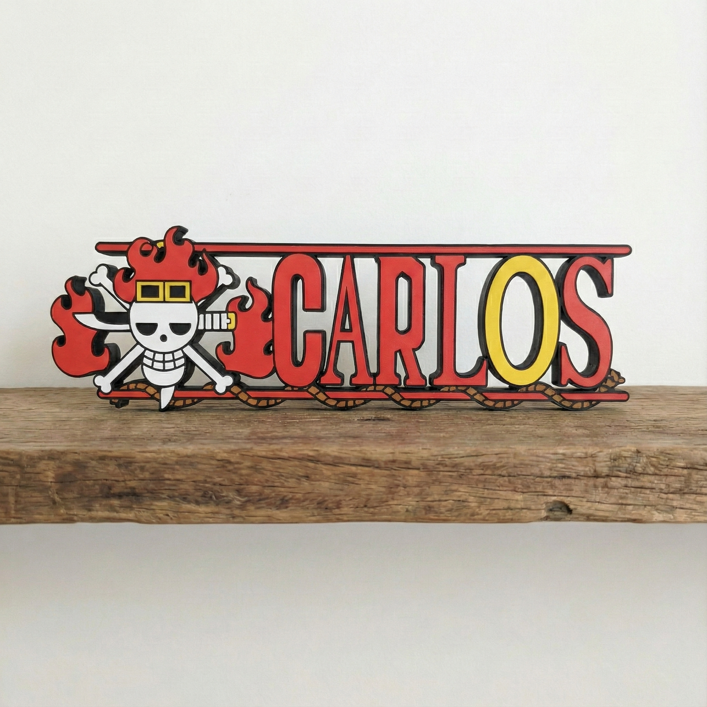 Custom One Piece Nameplate Sign – Personalized Anime Desk or Wall Decor