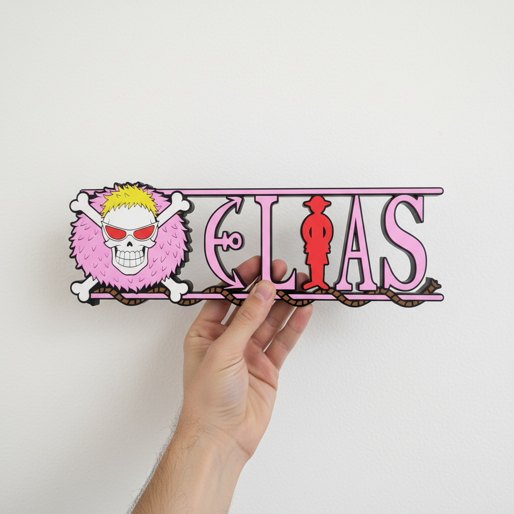 Custom One Piece Nameplate Sign – Personalized Anime Desk or Wall Decor