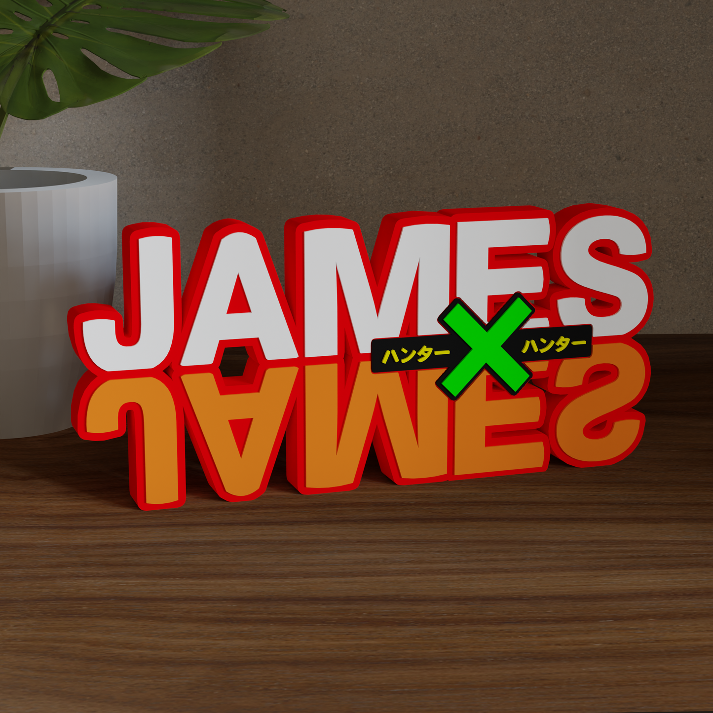 Letrero de logotipo personalizado de anime