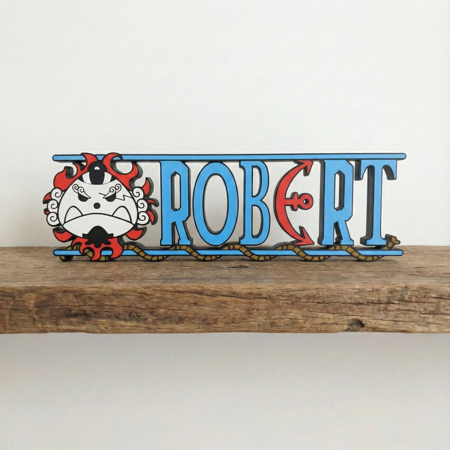 Custom One Piece Nameplate Sign – Personalized Anime Desk or Wall Decor