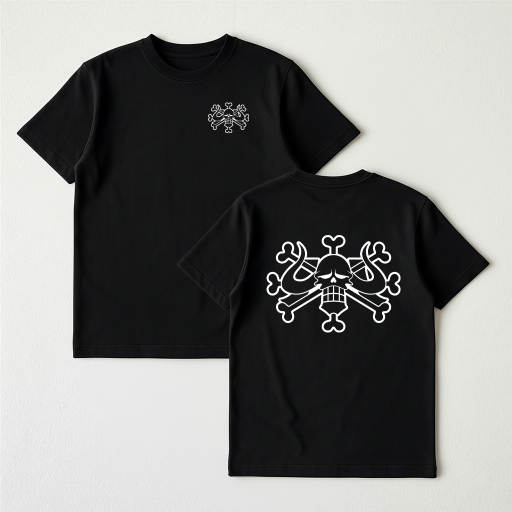 Monochromatic Jolly Roger T-Shirt (16 characters)