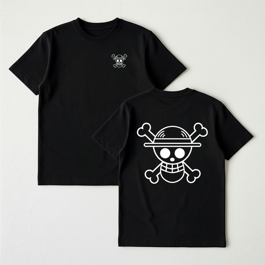 Monochromatic Jolly Roger T-Shirt (16 characters)