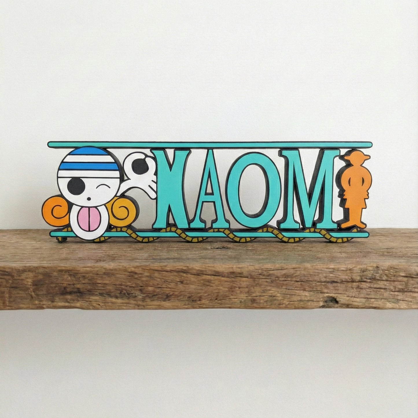 Custom One Piece Nameplate Sign – Personalized Anime Desk or Wall Decor