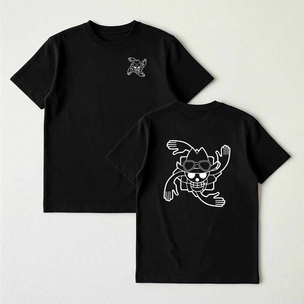 Monochromatic Jolly Roger T-Shirt (16 characters)