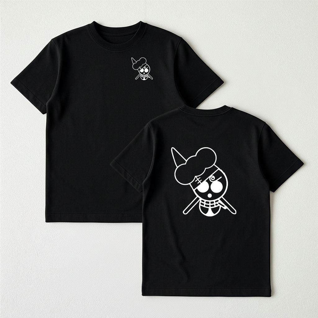 Monochromatic Jolly Roger T-Shirt (16 characters)