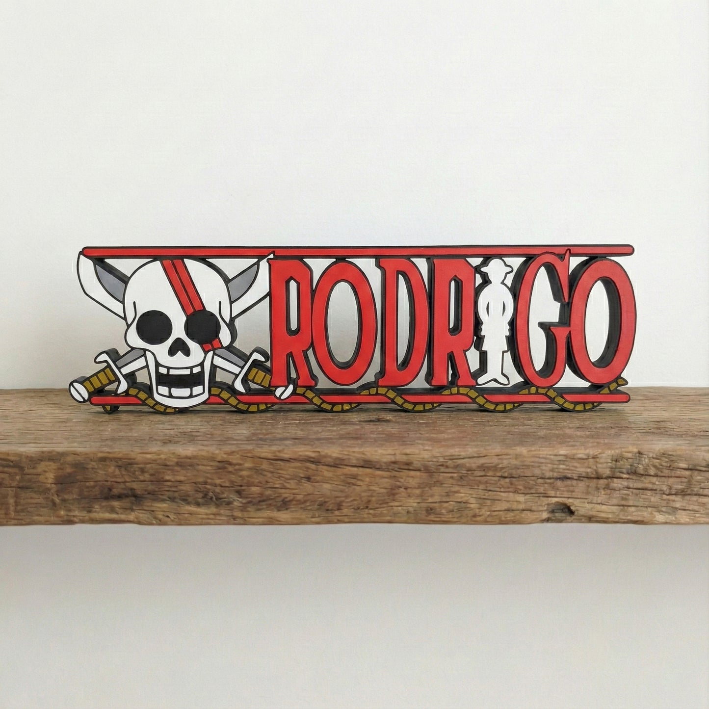 Custom One Piece Nameplate Sign – Personalized Anime Desk or Wall Decor