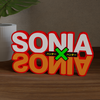 Letrero de logotipo personalizado de anime