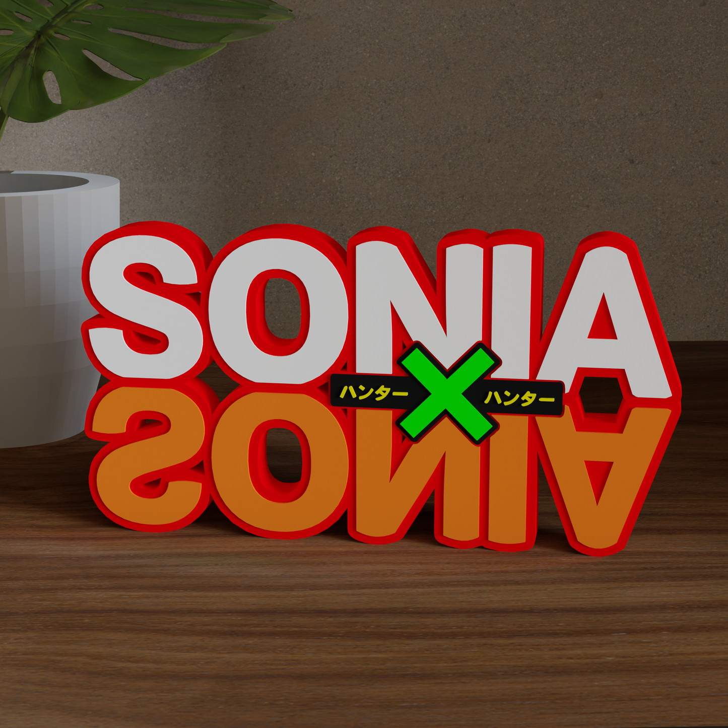 Letrero de logotipo personalizado de anime