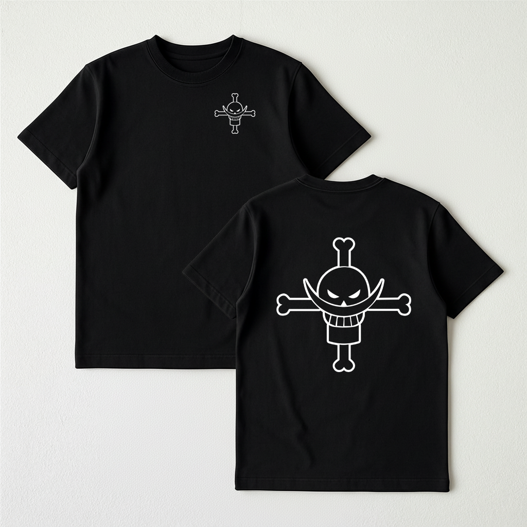 Monochromatic Jolly Roger T-Shirt (16 characters)