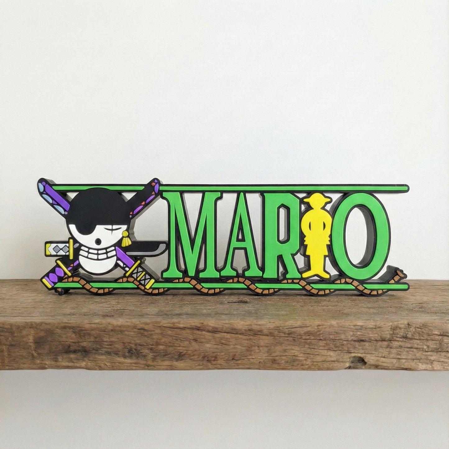 Custom One Piece Nameplate Sign – Personalized Anime Desk or Wall Decor
