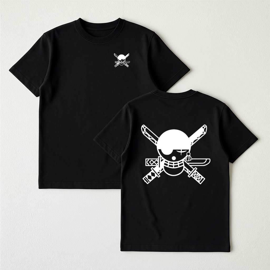 Monochromatic Jolly Roger T-Shirt (16 characters)
